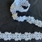 1 Yard Beaded & Corded Embroidered Lace Trim 2" Wide 100% Polyester Organza for Special Occasion Dresses